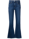Paige Laurel High-waisted Flared Jeans In Blue