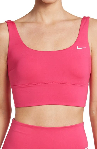 Nike Essential Scoop-neck Bikini Top Women's Swimsuit In Pink Prime