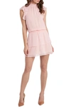1.state Flutter Sleeve Dress In Pink Taffeta