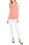 Nic + Zoe Perfect High-low Stretch Cotton Tank In Valencia