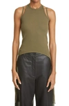 Dion Lee Unisex Double Ties Tank Top In Moss