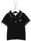 Emporio Armani Short-sleeve Cotton Polo Shirt In Black