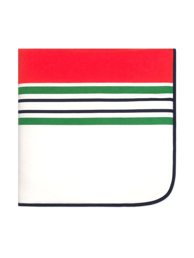 Gucci Interlocking G-logo Stripe Blanket In Red