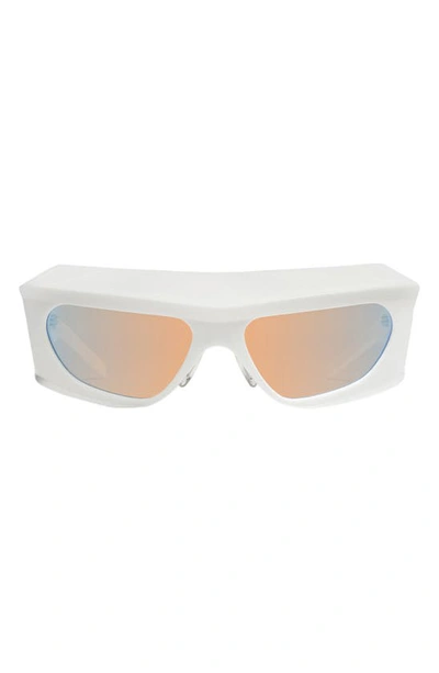 Coperni Bold 61mm Wraparound Sunglasses In White