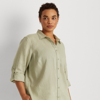 Lauren Woman Linen Shirt In Ranch Sage