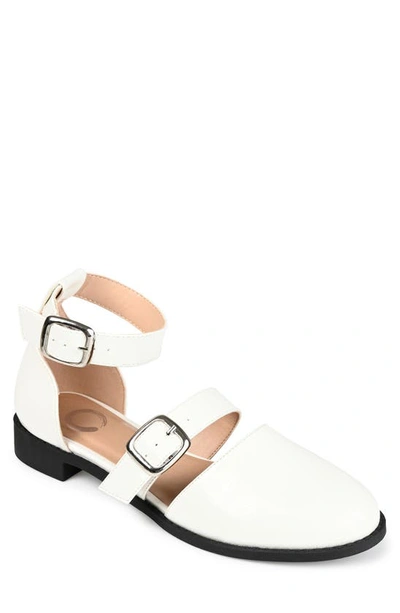Journee Collection Constance Womens Round Mary Jane Shoes In White