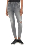 KUT FROM THE KLOTH DONNA FAB AB HIGH WAIST RAW HEM ANKLE SKINNY JEANS