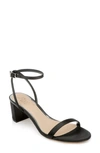 Jewel Badgley Mischka Danni Ii Ankle Strap Sandal In Black Satin