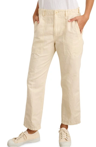 Alex Mill Neil Straight Leg Cotton & Linen Utility Pants In Ecru
