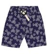 Palm Angels Blue Short For Boy With Bears In Navy Blue White