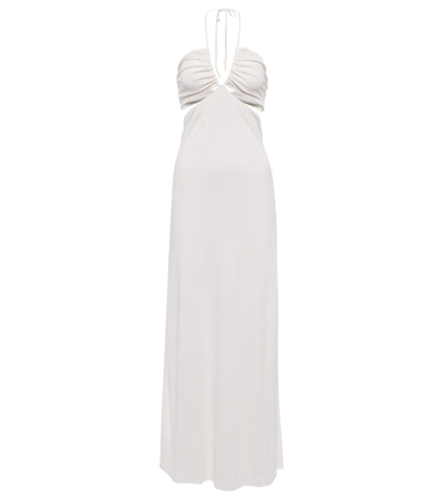 Zeynep Arcay Cutout Jersey Maxi Dress In White