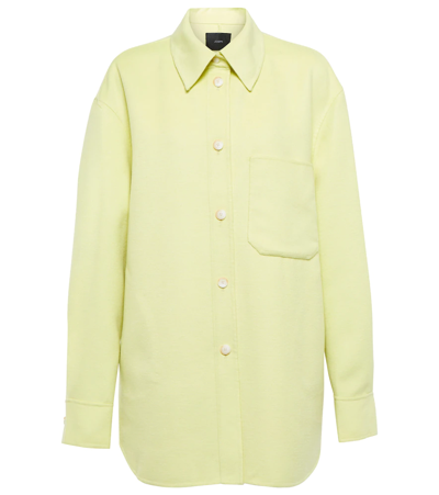 Joseph Jelia Relaxed-fit Wool And Silk-blend Jacket In Sulphur