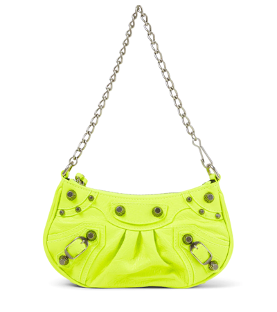 Balenciaga Fluo Yellow Leather Le Cagole Mini Handbag