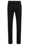 Hugo Boss Slim-fit Jeans In Black-black Comfort-stretch Denim