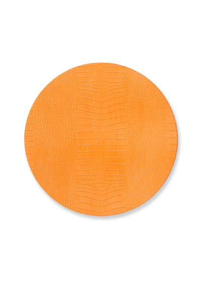 Kim Seybert Croco Placemat In Orange