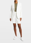 Theory Oversized Patch Pocket Linen Blazer In White