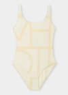 Totême Geometric High-cut Scoop Neck Swimsuit In Sand