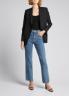 Slvrlake London High Waist Crop Straight Leg Jeans In Clear Skie