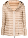 MONCLER RAIE HOODED FEATHER-DOWN JACKET