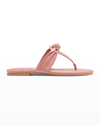 Jack Rogers Abigail Metallic Knot Flip Flop Sandals In Rose