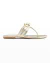 Jack Rogers Abigail Metallic Knot Flip Flop Sandals In Gold