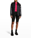 Moncler Dalles Detachable-hood Boudin-quilt Jacket In Black