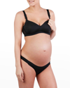 Cache Coeur Serena Wireless Lace Nursing Bra In Black
