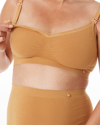 Cache Coeur Maternity Seamless Organic Cotton Bra In Cumin