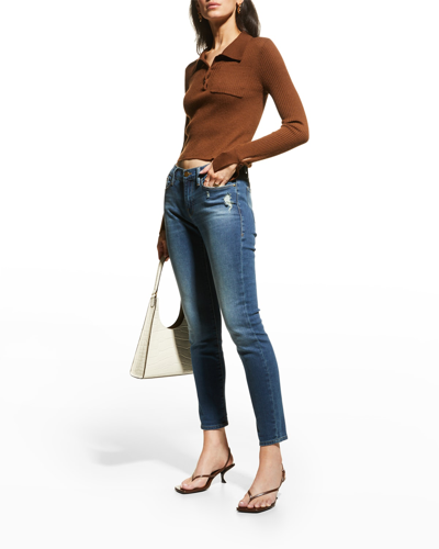 FRAME LE GARCON CROPPED BOYFRIEND JEANS