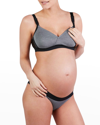 Cache Coeur Serena Wireless Lace Nursing Bra In Gris