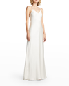 The Row Sleeveless Strappy Maxi Satin Slip Dress In White