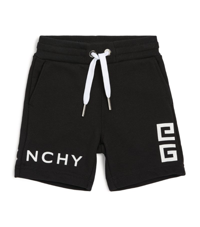 Givenchy Babies' Black Unisex Bermuda Shorts With White Print