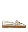 JIMMY CHOO DRU METALLIC ESPADRILLES