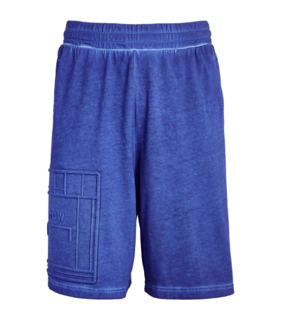 A-cold-wall* Debossed-logo Elasticated-waist Bermuda Shorts In Blue
