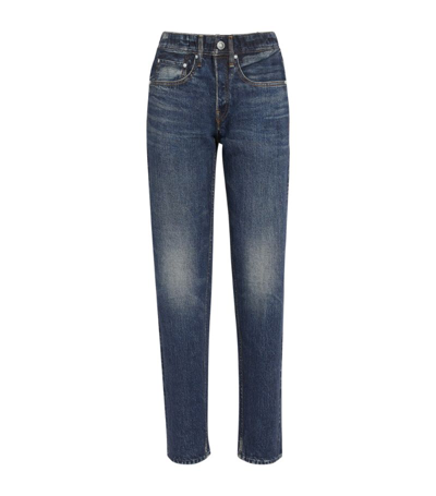 Rag & Bone Miramar Straight-leg Mid-rise Jeans In Blue