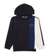 EMPORIO ARMANI COTTON-BLEND GRADIENT EAGLE PATCH HOODIE (4-16 YEARS)