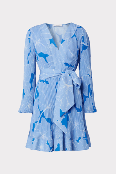 Milly Liv Waterlily Dress In Blue Multi