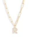 Nadri Pavé Initial Pendant Necklace In Gold - R