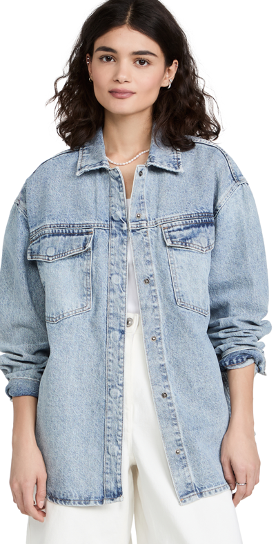 Pistola Denim Mandy Oversized Shacket In Paloma