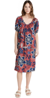 Sundry Exploded Floral Dress In Brick