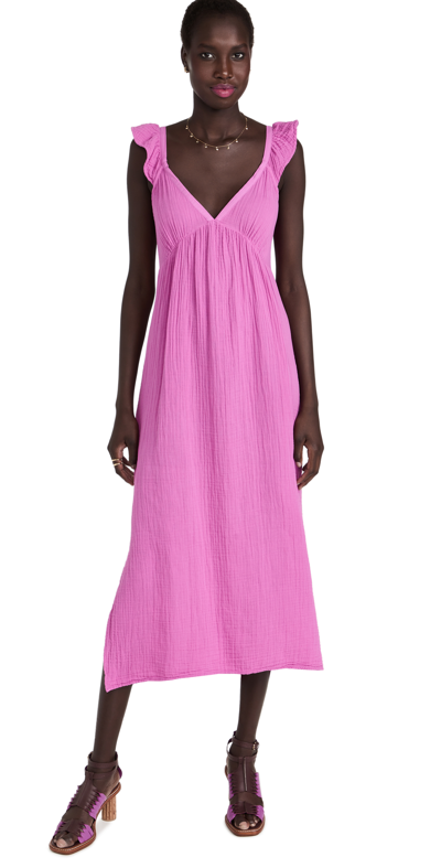 Xirena Leyla Ruffled Cotton Gauze Dress In Rosebud