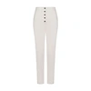 Philosophy Di Lorenzo Serafini High-waist Slim-fit Canvas Trousers In Bianco