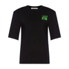 Philosophy Di Lorenzo Serafini Printed Jersey T-shirt W/ Shoulder Pads In Nero