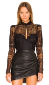 House Of Harlow 1960 X Revolve Vianka Bodysuit In Black