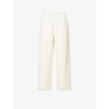 Ambush Monogram Drawstring Pants For Women In White Asparagus