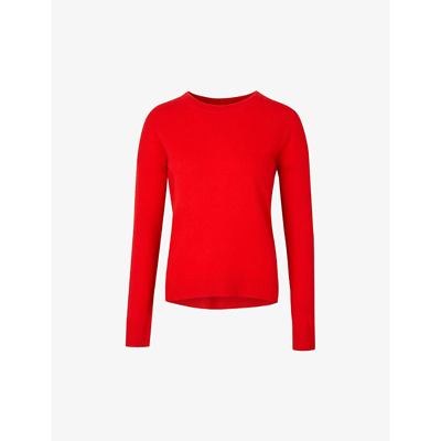 Zadig & Voltaire Cici Patch Cashmere Jumper In Coquelicot