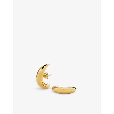 Missoma Savi Dome Cuff Stud Earrings 18ct Gold Plated