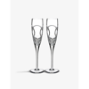 Waterford Love Wedding Vows Crystal Champagne Flutes Set Of Two In Clear