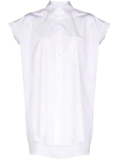 Vetements Cap-sleeve Shirt In White