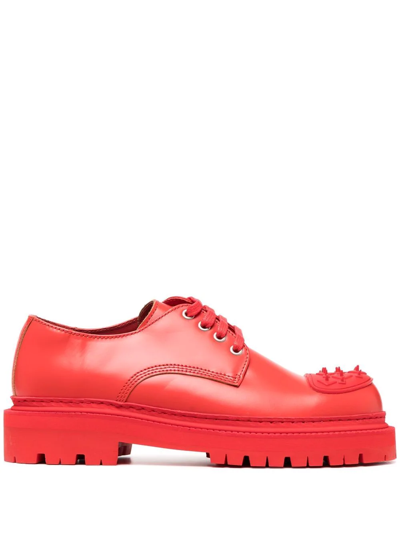 Camperlab Eki Leather Derby Shoes In Red